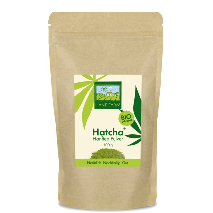 Organic hemp tea powder Hatcha - Finely ground hemp tea powder